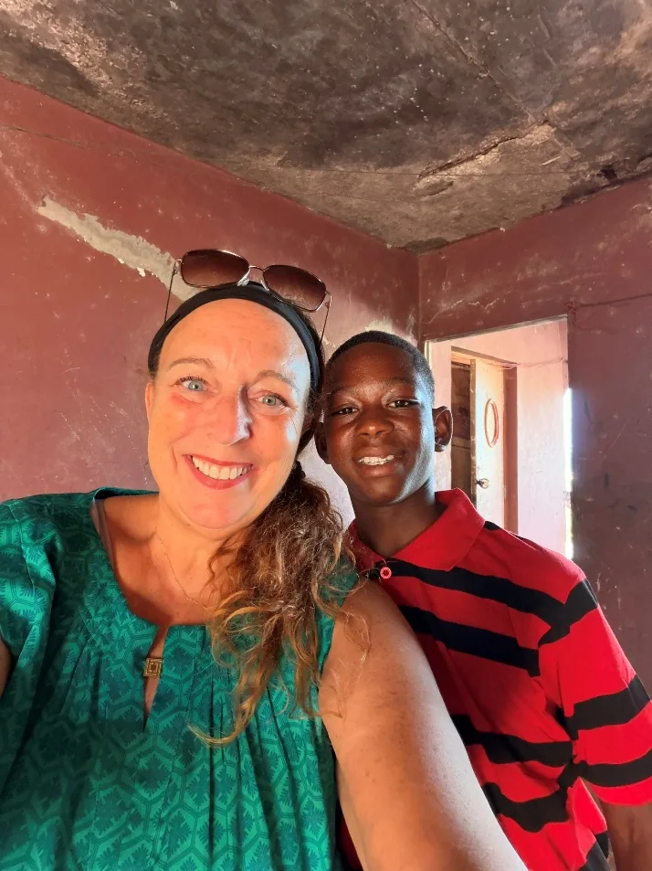 Orlando with his mentor Kathrine Weir